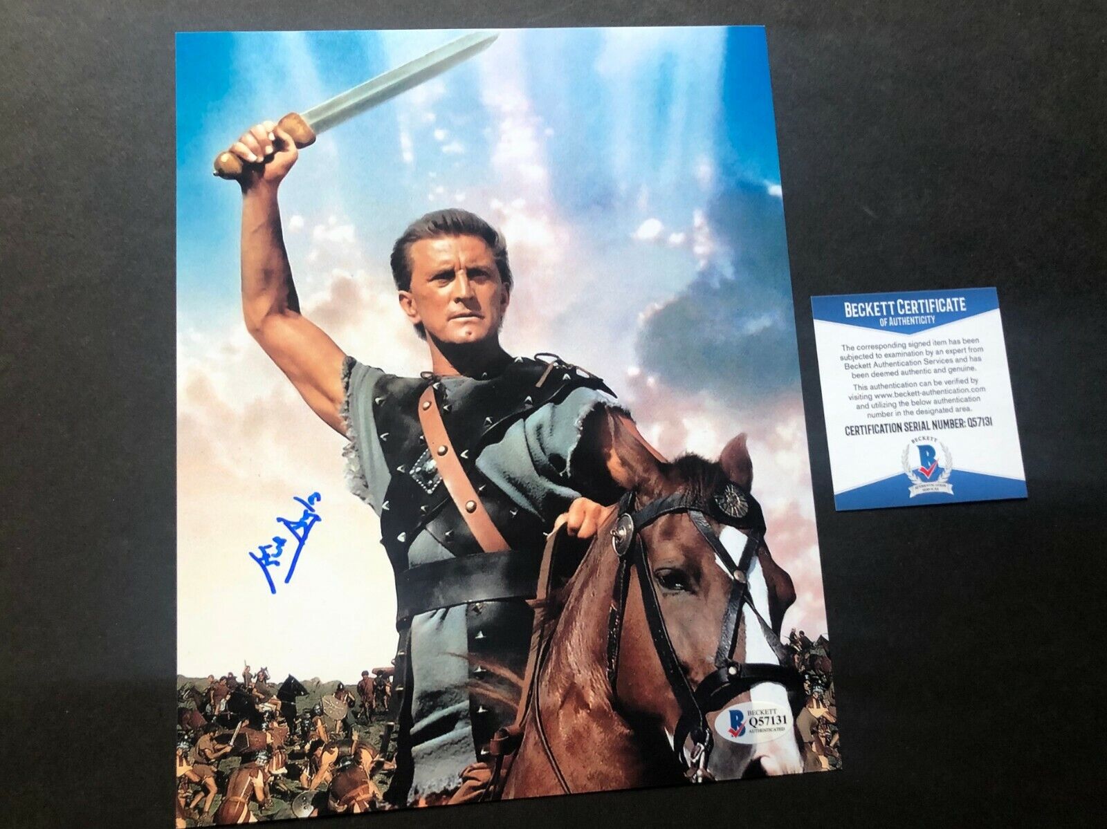 Kirk Douglas Rare! signed autographed Spartacus 8x10 Photo Poster painting Beckett BAS coa