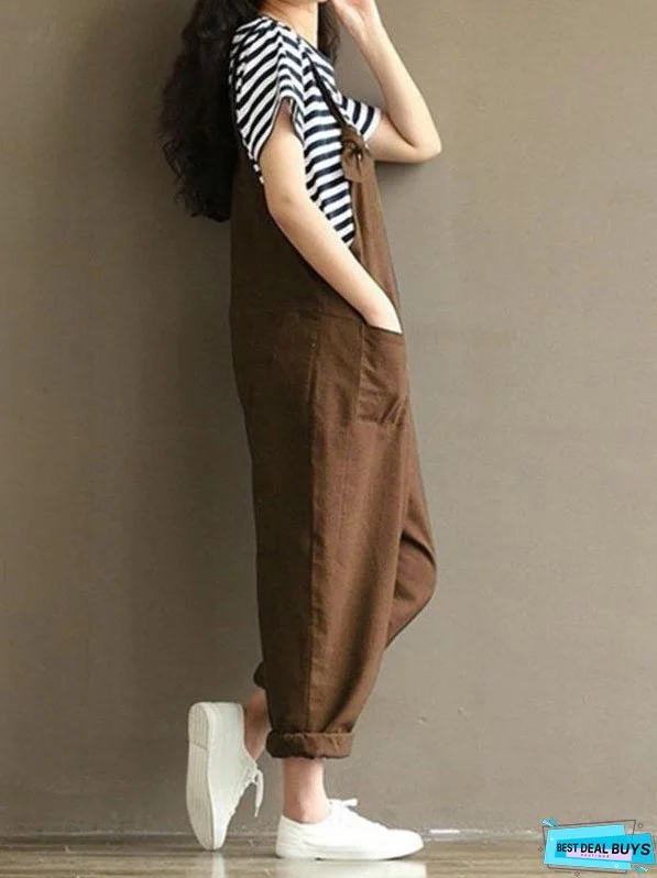 Loose Comfortable Pocket Jumpsuits