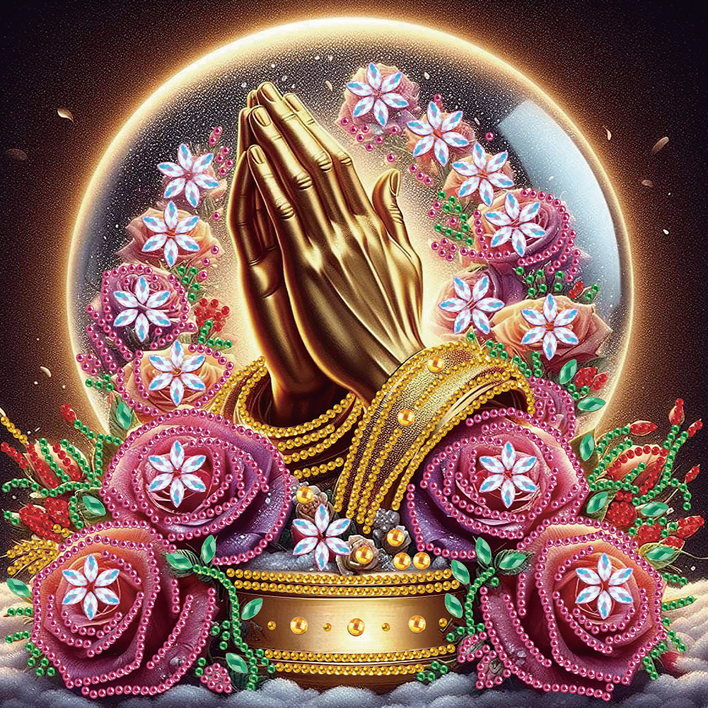 Buddha Statue 30*30cm(canvas) special shaped drill diamond painting