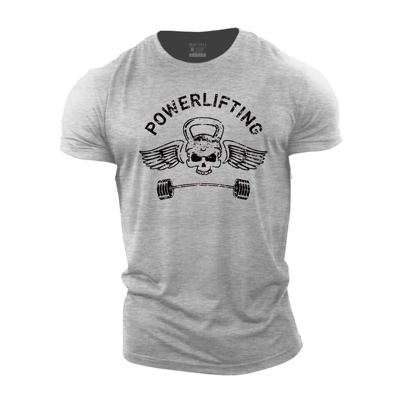 Cotton Powerlifting Workout Men's T-shirts tacday