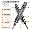 39Pcs Portable Cordless Engraving Pen with LED Digital Display Mini Electric Rotary Tool Kit 6-Speed Adjustable Rechargeable Multifunctional Tools for DIY Sanding Polishing Drilling