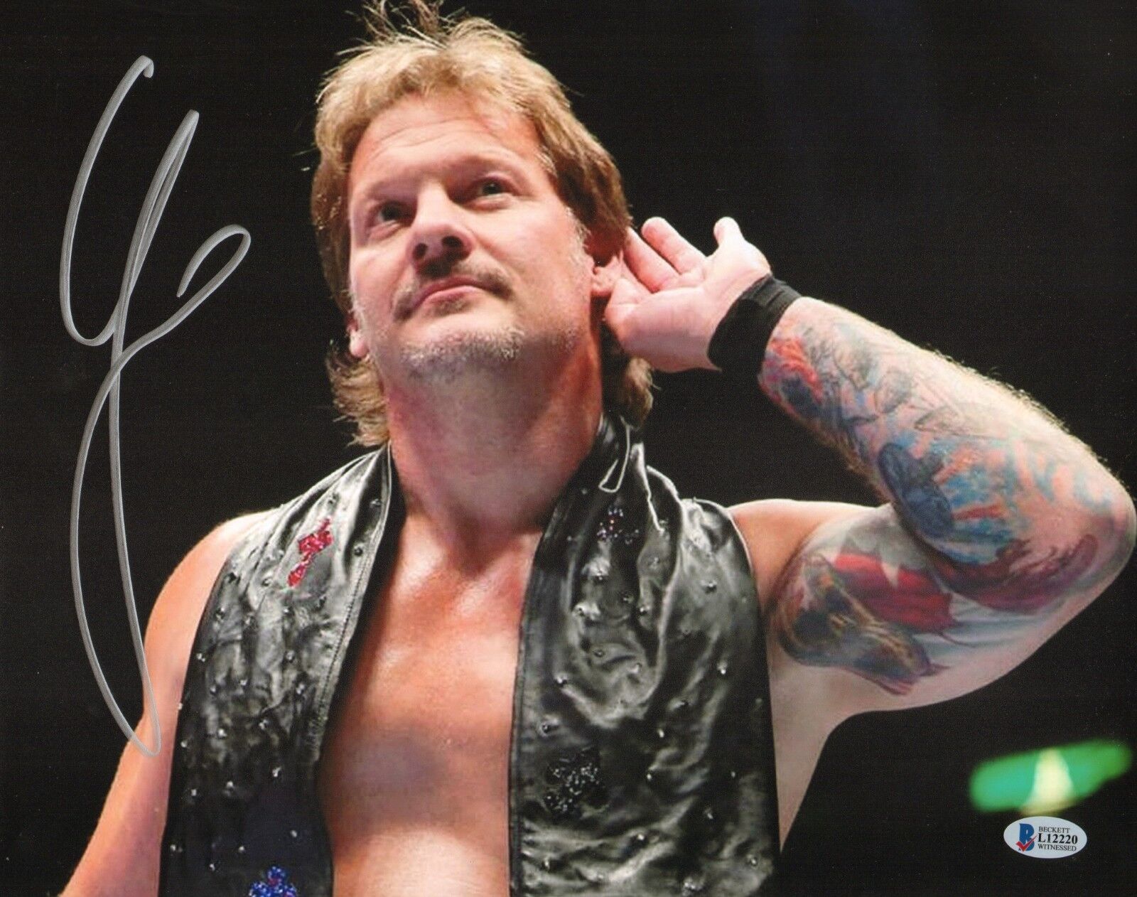 Chris Jericho Signed WWE 11x14 Photo Poster painting BAS Beckett COA Legend Picture Autograph