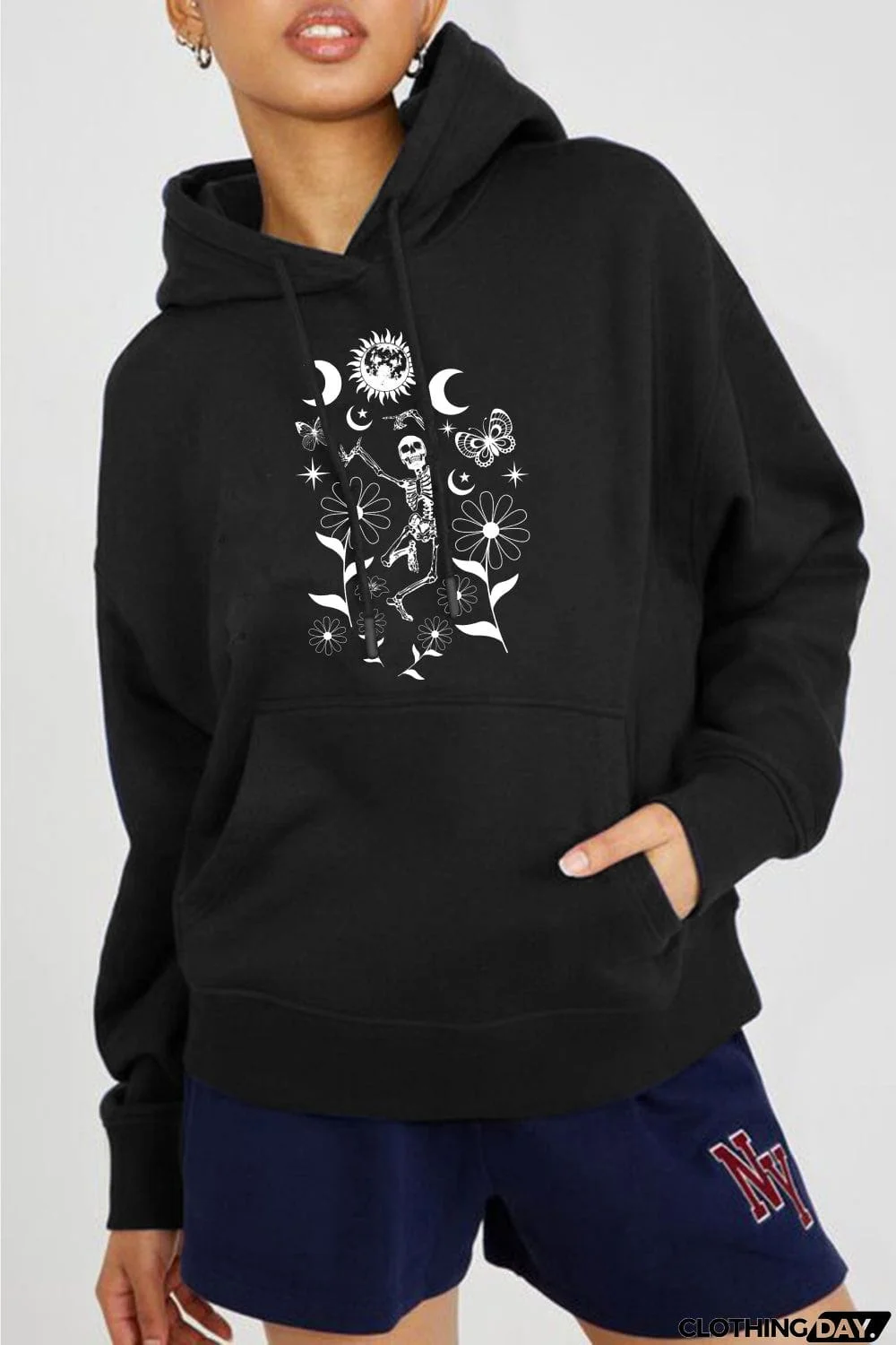 Simply Love Simply Love Full Size Dancing Skeleton Graphic Hoodie