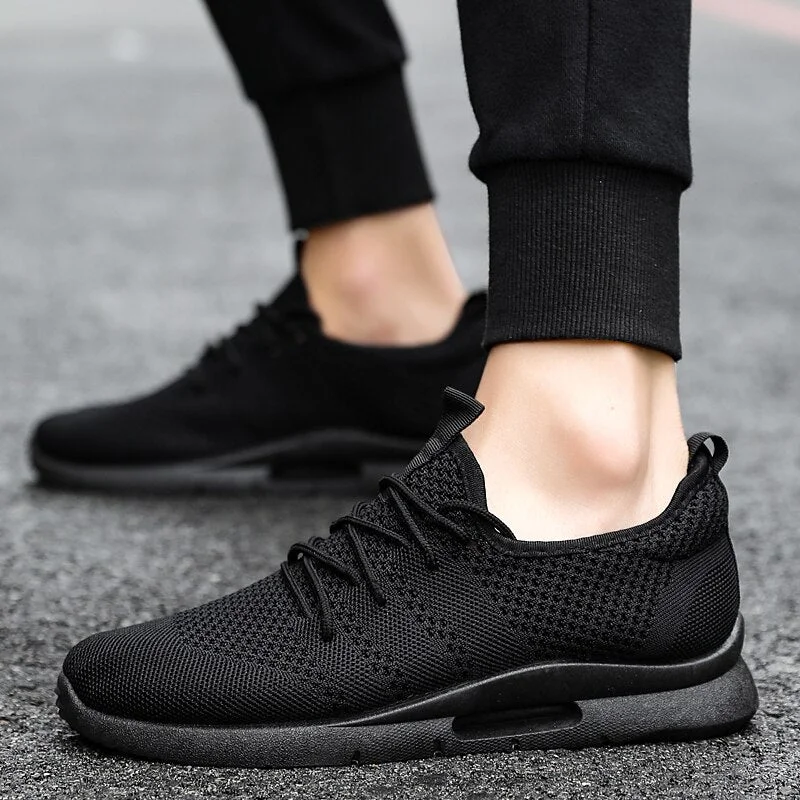 Men Sneakers 2021 Fashion Breathable Mesh Slip-On Men Shoes Summer Men Loafers High Quality Black White Red Male Socks Footwear