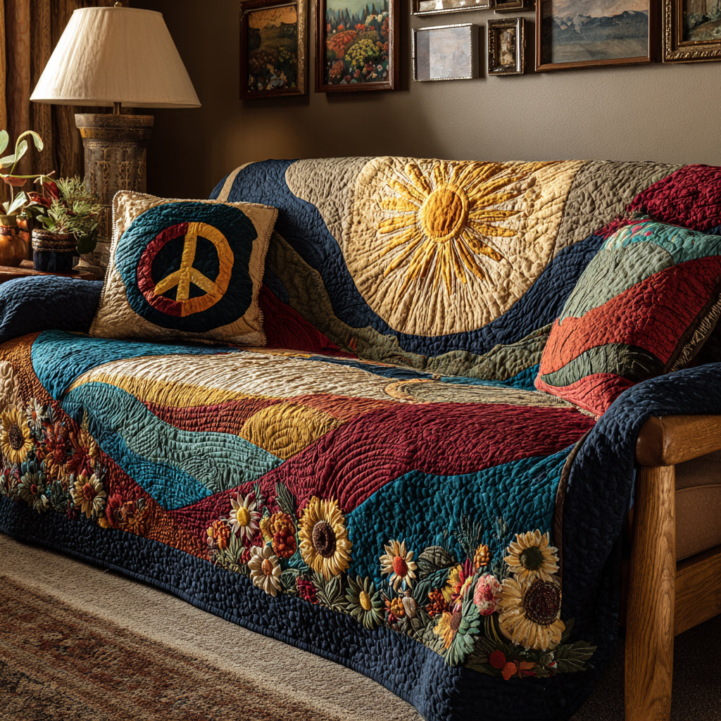 Daisy Valley Quilted Sofa Cover NCU0DV8995 everthome