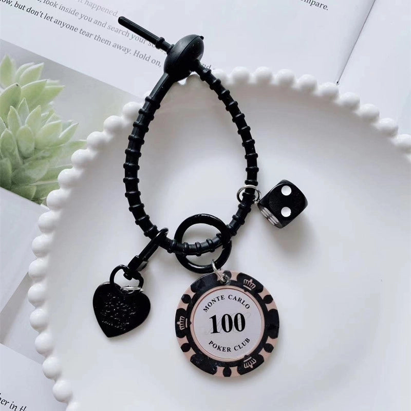 Korean Style Number Metal Unisex Bag Pendant Keychain