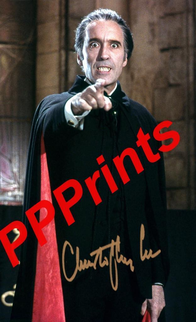 CHRISTOPHER LEE SIGNED AUTOGRAPHED 10X8 REPRO Photo Poster painting PRINT COUNT DRACULA