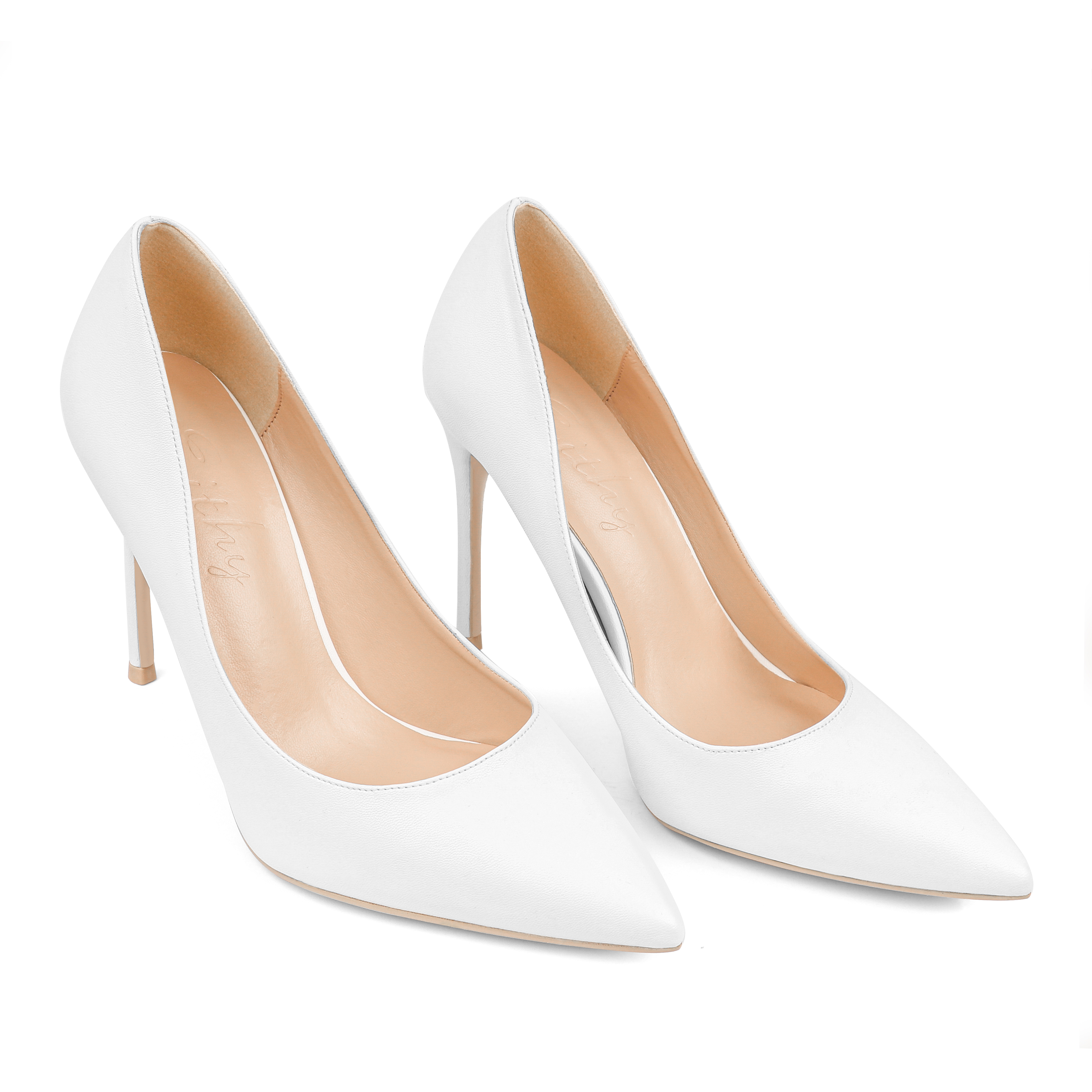 3.94“ Women's Pointy Toe Middle Heels Party Wedding Pumps Matte Shoes-MERUMOTE