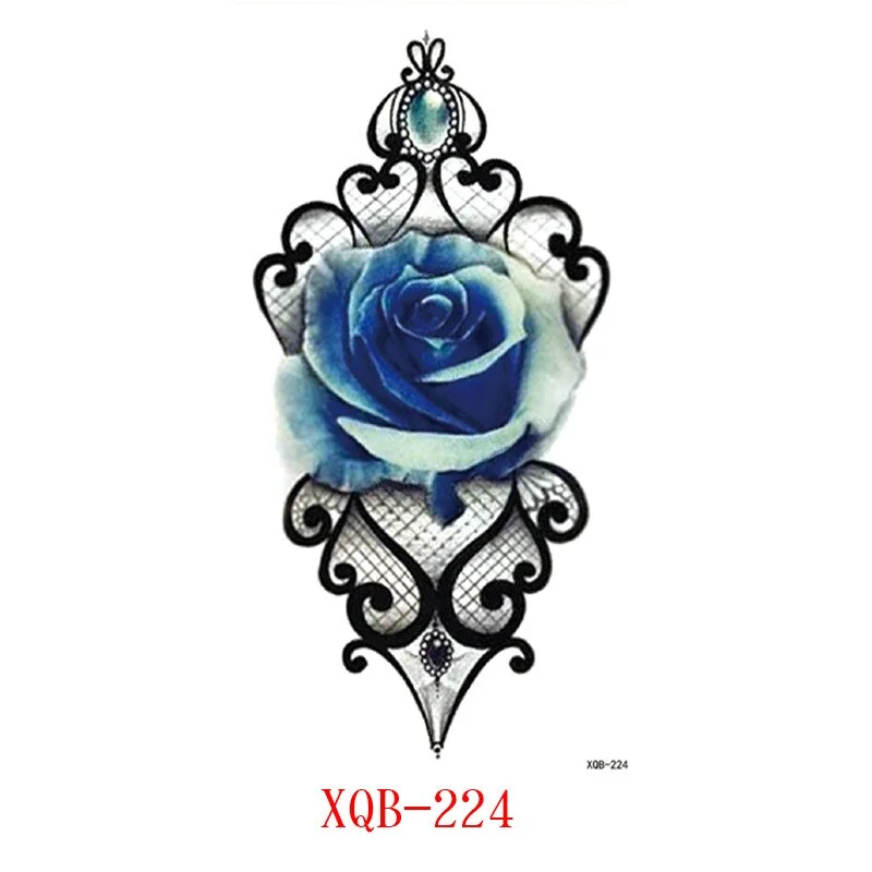 Sdrawing Flower Fake Tattoo Sticker for Women Birds Peony Temporary Tattoos DIY Water Transfer Tatoos Girls Tattoo for Men Sleeve