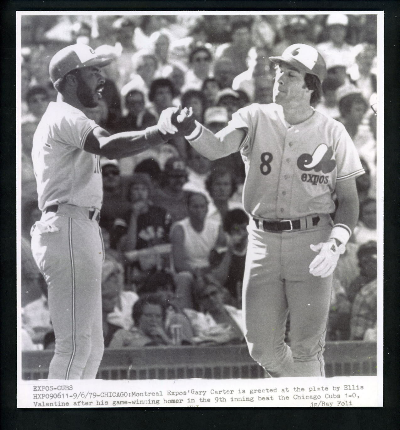 Gary Carter Home Run 1979 Type IV Press Photo Poster painting Montreal Expos Ellis Valentine