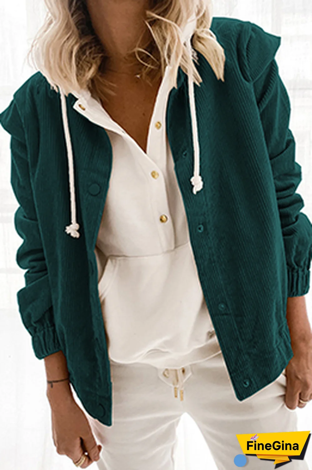 Casual Solid Split Joint Buckle Turndown Collar Outerwear