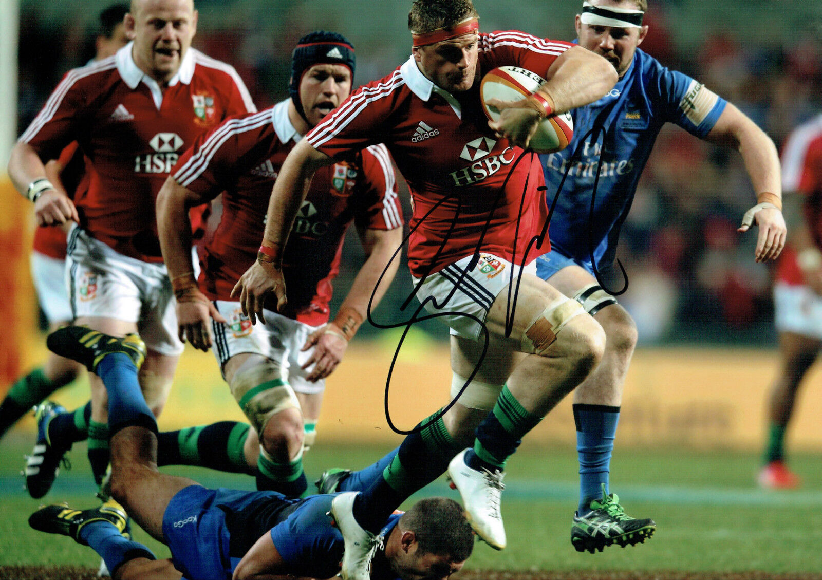 Jamie HEASLIP Signed Autograph 18x12 RARE British Lions Rugby Photo Poster painting AFTAL COA