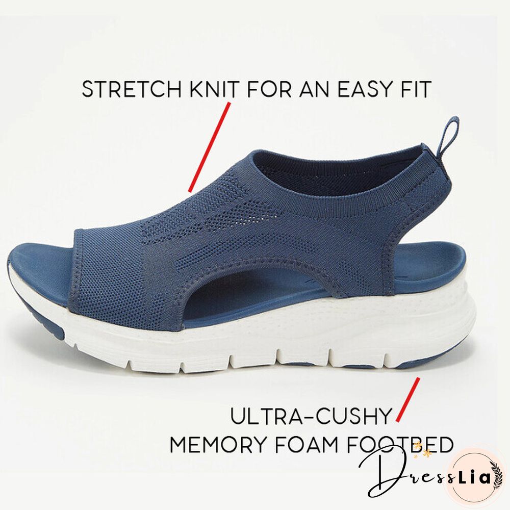 Summer Sport Sandals Washable Slingback Orthopedic Slide Women Platform Sandals Soft Wedges Shoes Casual Footwear