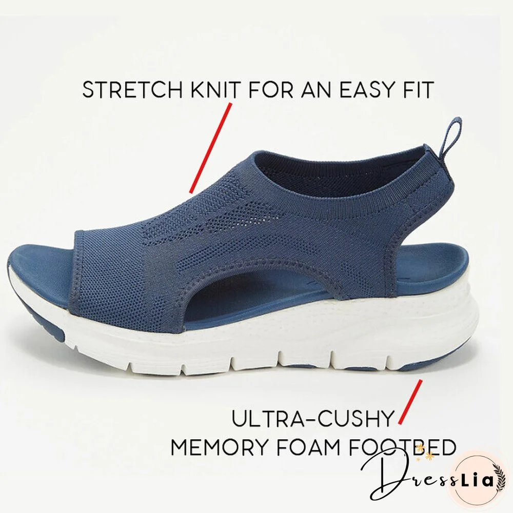Summer Sport Sandals Washable Slingback Orthopedic Slide Women Platform Sandals Soft Wedges Shoes Casual Footwear
