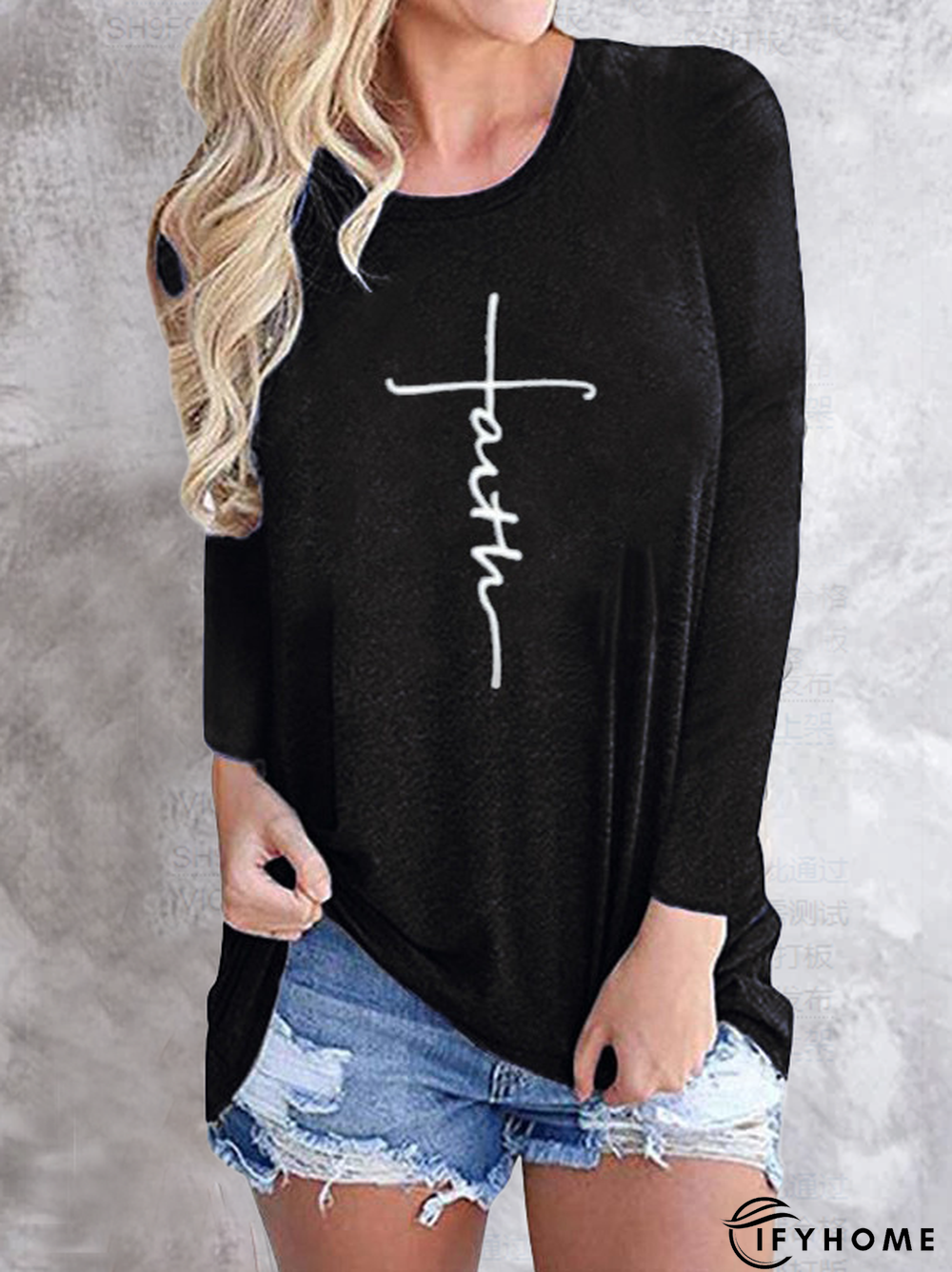 Cotton Casual Letter shirt & Tunic Top | IFYHOME