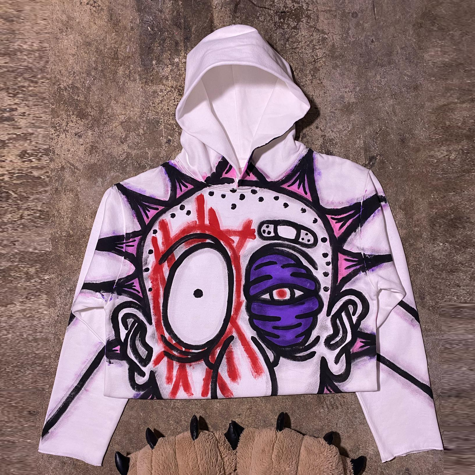 Self-destructing hoodie