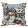 Christmas DIY 11CT Stamped Cross Stitch Throw Pillow Kit 45x45cm