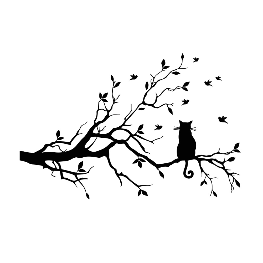 

Tree Cat Wall Stickers Decal Living room bedroom PVC Removable, 501 Original