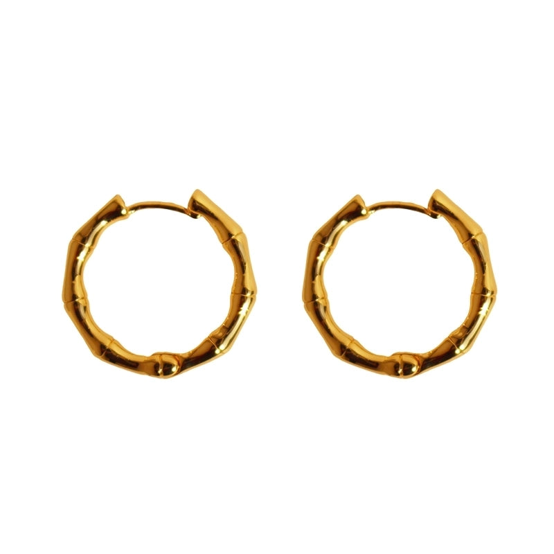 Brass 24K Gold Plated Geometric Earrings