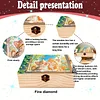 5D DIY Diamond Painting Handmade Wood Storage Box for Home Decor Craft (Cat)