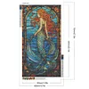 Diamond Painting -DIY Round Drill Stained Glass Mermaid(40x70cm)