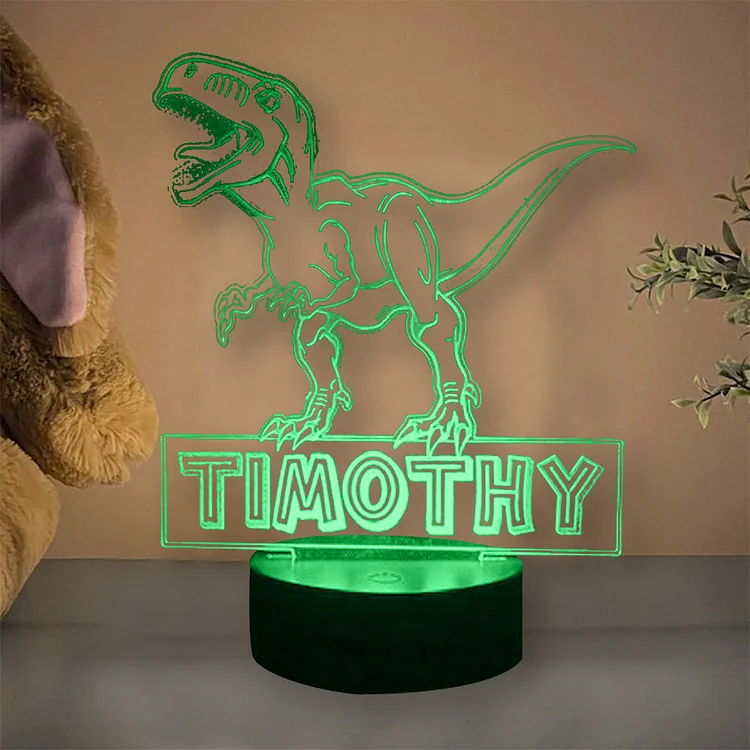 Personalized Tyrannosaurus Night Light Changeable Color Lamp for Kid