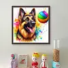 German Shepherd Playing Ball-11CT Stamped Cross Stitch 40*40cm/15.75*15.75in