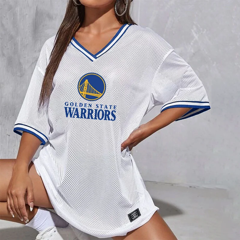 Women's Fashion Casual Basketball Support Golden State Warriors T-shirt