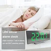 Intelligent Curved Silent Alarm Clock Multi-function Bedroom Decoration (Green)