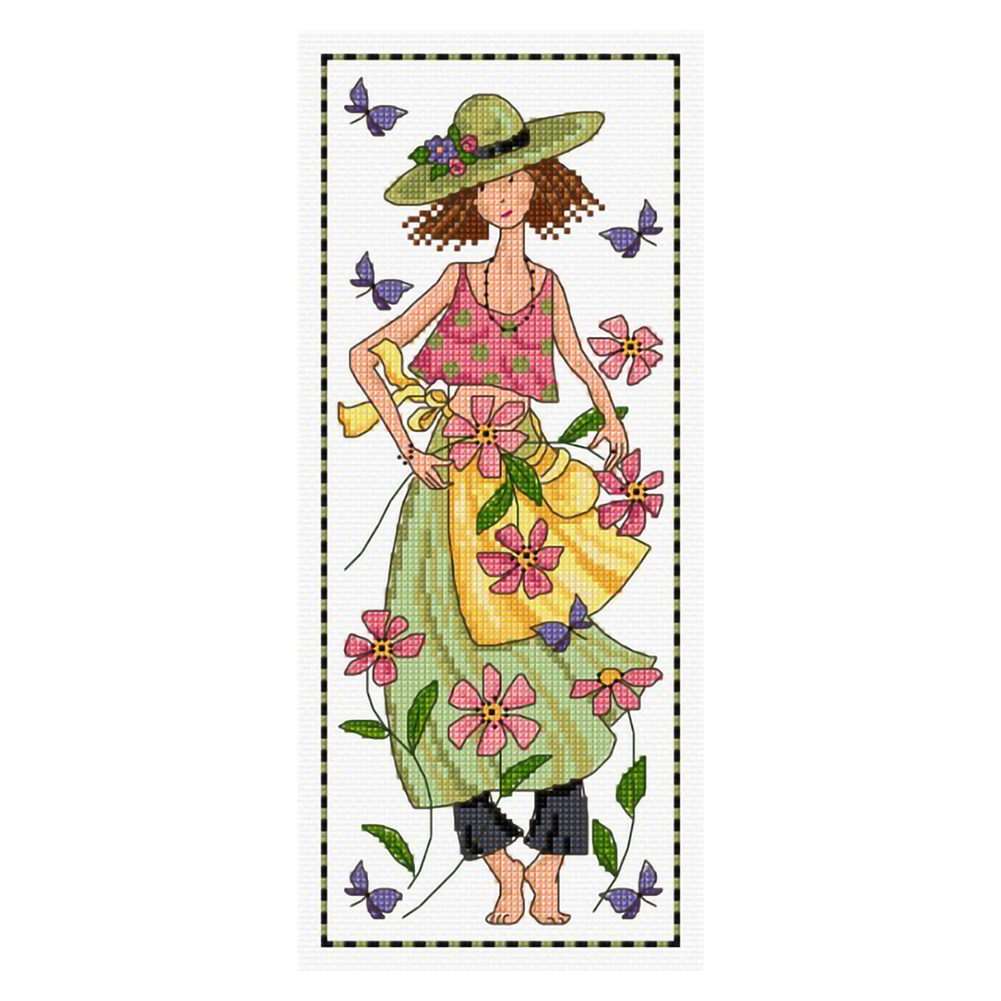 

Girl - 11CT Stamped Cross Stitch - 30*70CM (Big Size), 501 Original