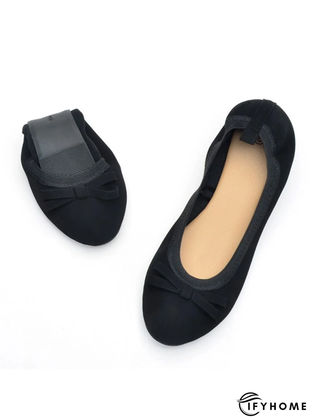 Retro Bow Comfortable Soft Shallow Ballet Shoes | IFYHOME