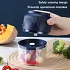 Electric Garlic Chopper 300ML Portable Cordless Mini Food Processor Rechargeable Vegetable Chopper Blender for Nuts Chili Onion Minced Meat and Spices