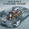 Car BGT Supercar W16 Suitable For Lego Building Blocks Engine Assembly Toy Model