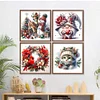 (4pcs) Christmas-18CT Stamped Cross Stitch 30*30cm(Bundle Sale)