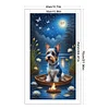>SALE<Full Embroidery Eco-cotton Thread 11CT Printed Moonlight Dog Cross Stitch40x70cm