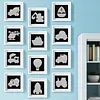 12Pcs DIY Pearl Painting Transportation for Home Wall Decor(15x15cm)