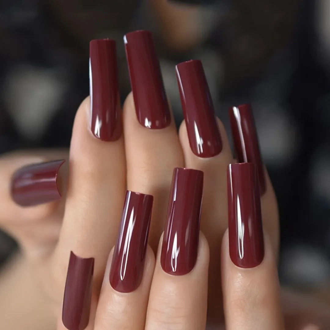 Churchf Churchf Pieces Of Fake Nails Wearing Nail Nail Patch Finished Product Can Be Removable Solid Color Ballet Nail Can Be Removable