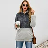Zipper lapel blouse