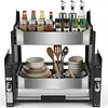 [US Local Warehouse] 2 Tier Pull Down Shelf Heavy Duty Cabinet Organizer for Kitchen Pots Pans