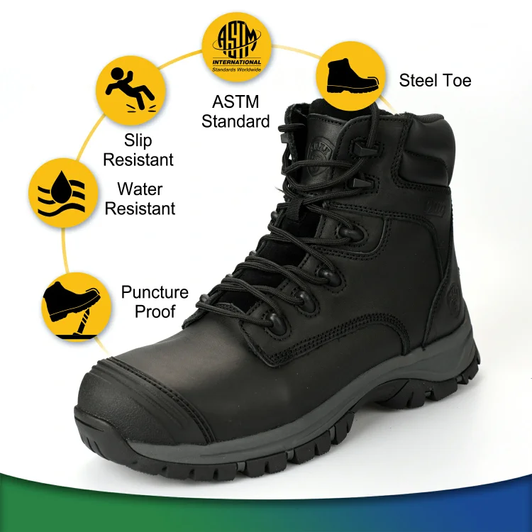 Men's Steel Toe Waterproof Non Slip Kevlar Puncture Resistant EH Work Boots