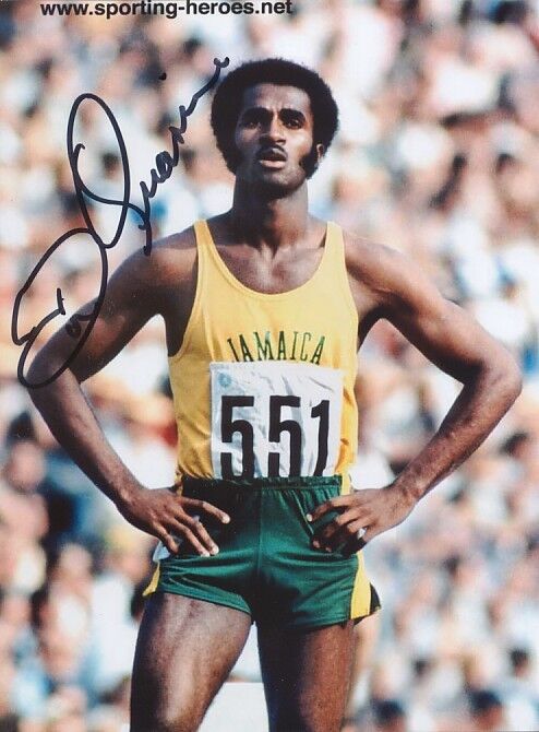 Don Quarrie autograph 5x6.75