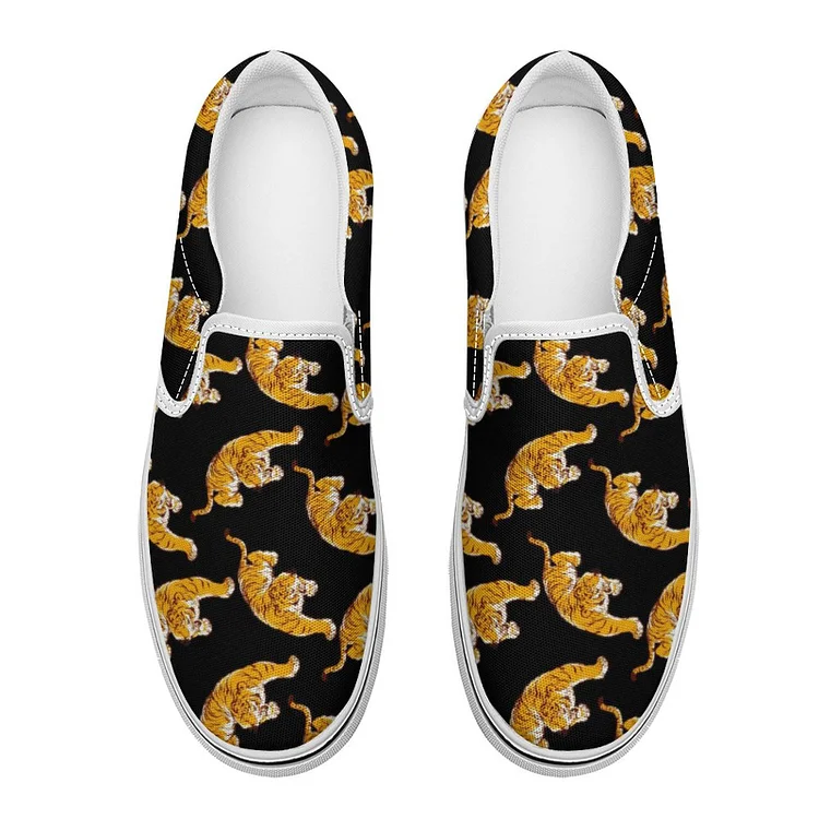 Slip-on Canvas Shoes Tiger Pattern  customized, personalized, gift