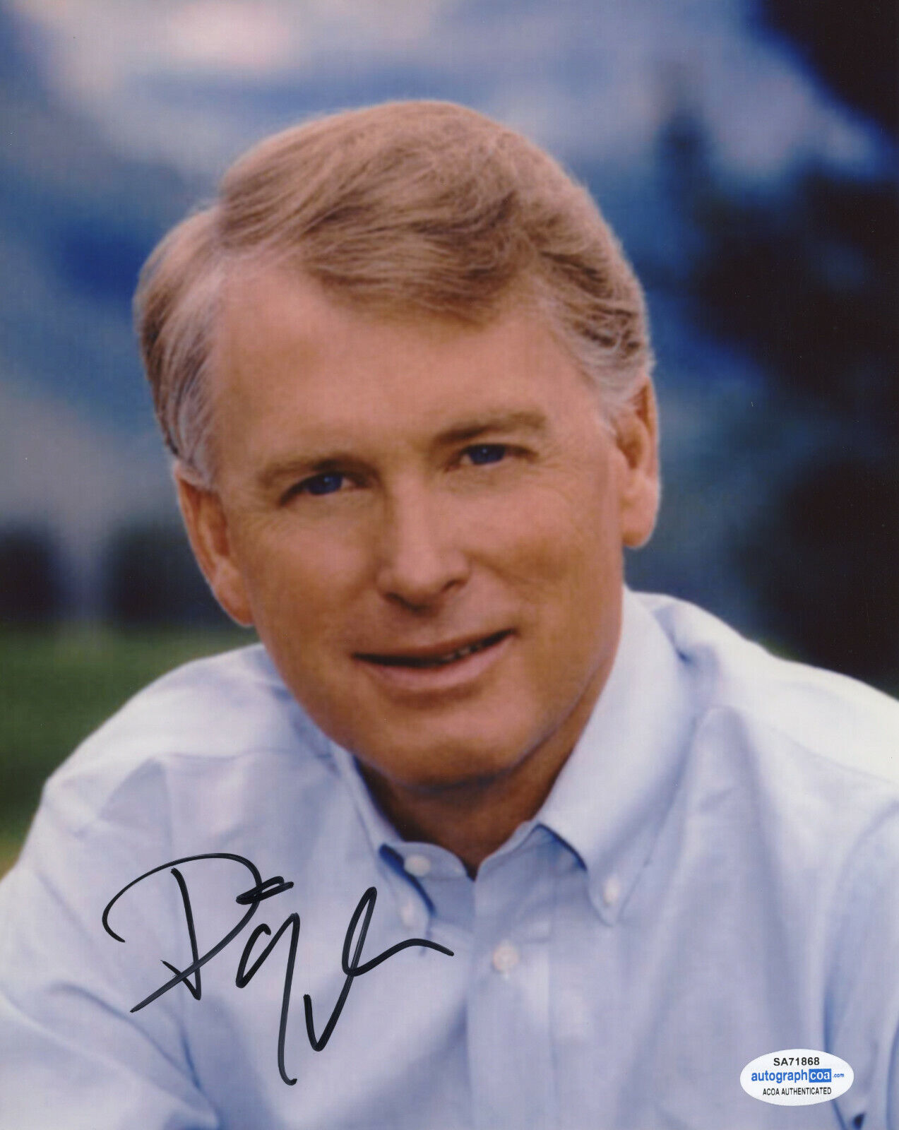 FORMER USA VICE PRESIDENT DAN QUAYLE SIGNED 8x10 Photo Poster painting! ACOA COA EXACT PROOF!