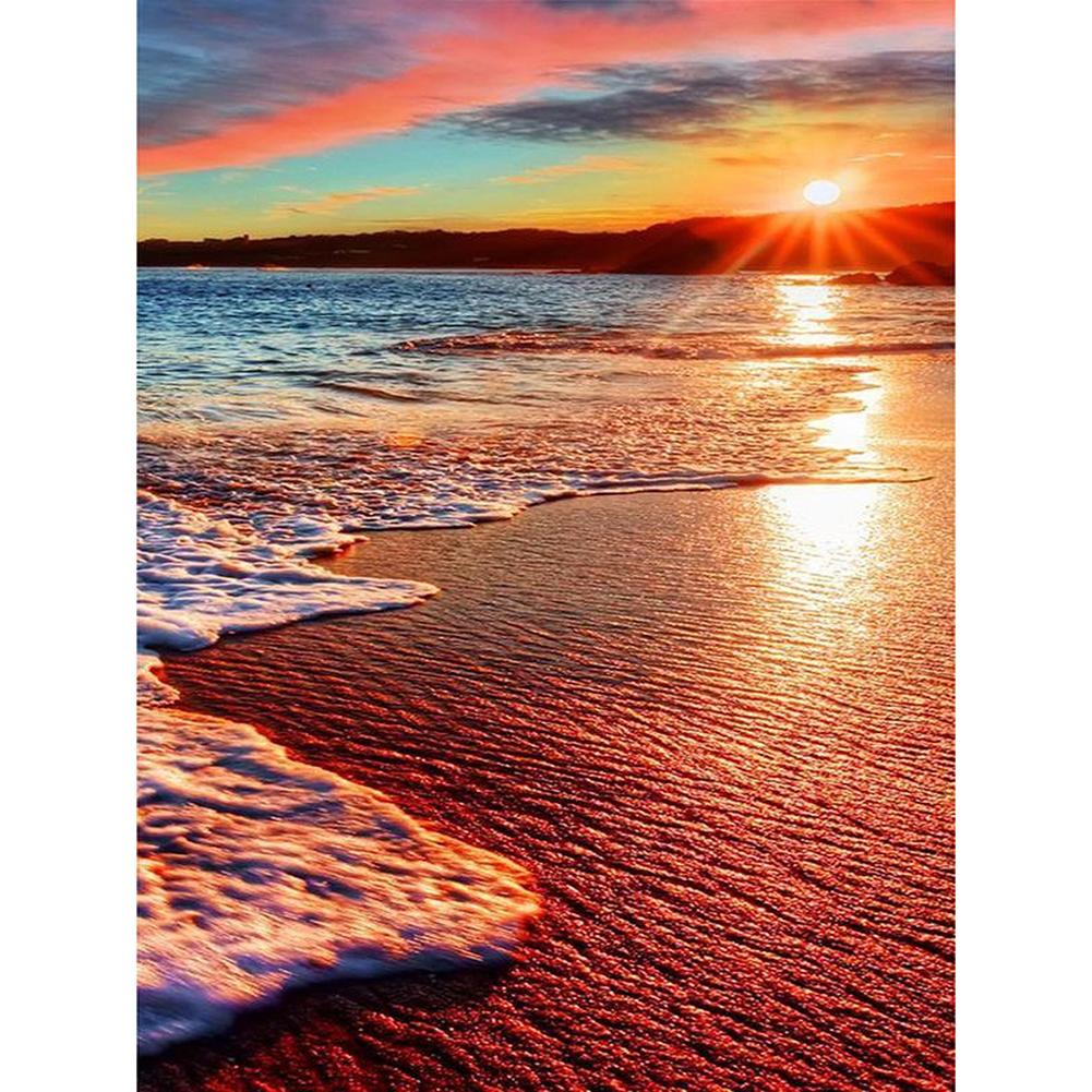 

30*40CM-Round Drill Diamond Painting-Beach, 501 Original
