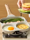 Medical Stone Omelette Pan Nonstick Frying Pan Divided Pancake Pan for Breakfast