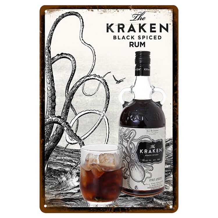 【20*30cm/30*40cm】Kraken Rum - Vintage Tin Signs/Wooden Signs