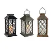 Retro Lantern Candle Twinkle Lamp LED Solar Light Garden Hanging Decoration
