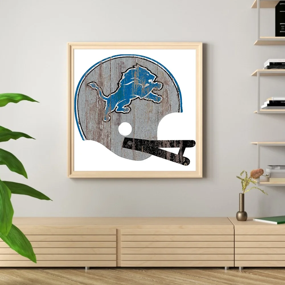 Diamond Painting - Full Round Drill - Detroit Lions(30*30cm)