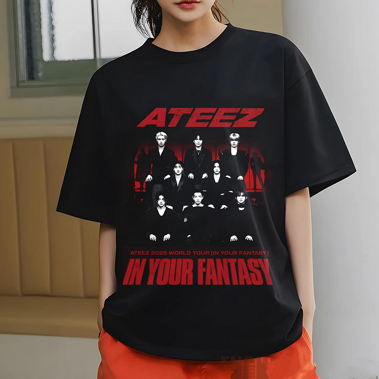 Ateez 2025 World Tour In Your Fantasy Tour Photo Logo T-Shirt officialateezshop