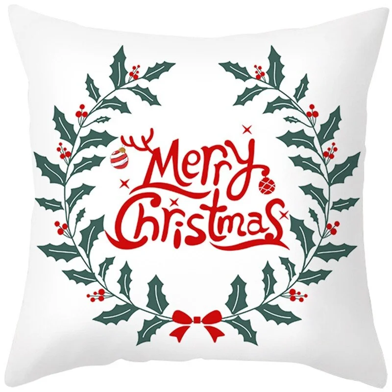 Merry Christmas Decorations For Home 2021 Christmas Cushion Cover Xmas Ornament Cristmas Navidad Natal Gifts Happy New Year 2022